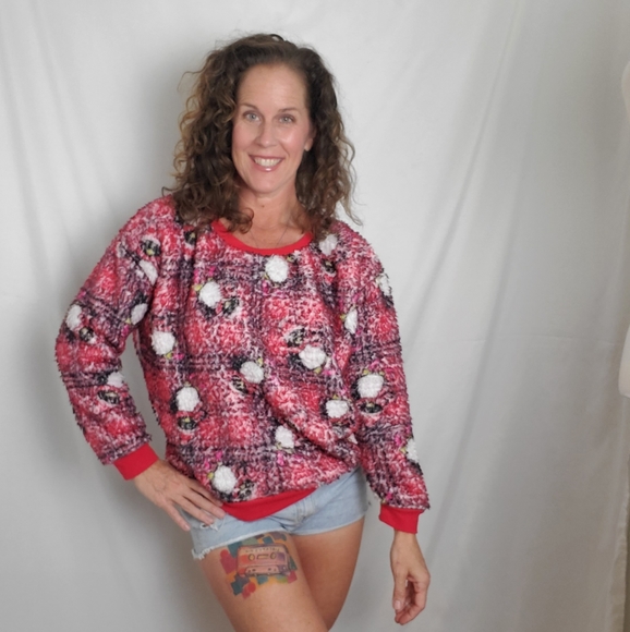 No Boundaries fleece penguin Christmas sweatshirt - Picture 6 of 9